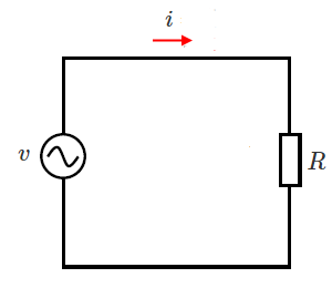 抵抗 R が単独の交流回路
