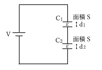 コンデンサの直列接続